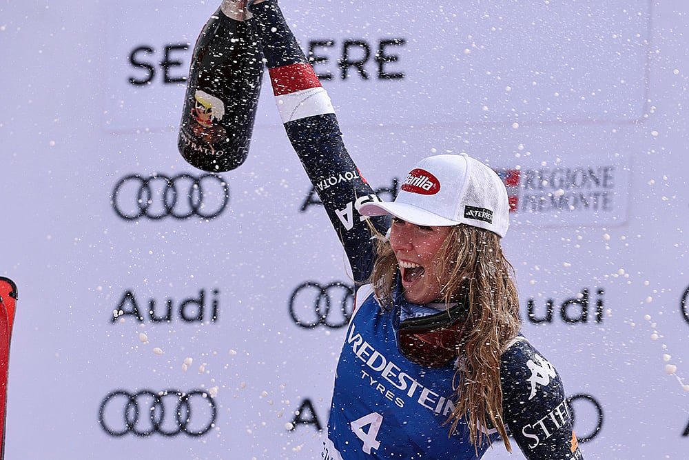 Italy Alpine Skiing World Cup womens slalom: Mikaela Shiffrin
