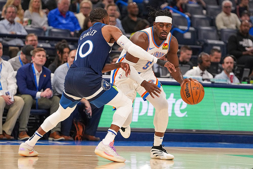 NBA Basketball Minnesota Timberwolves vs Oklahoma City Thunder: Luguentz Dort