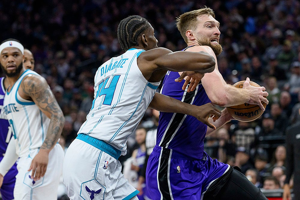 NBA Basketball Charlotte Hornets vs Sacramento Kings: Domantas Sabonis 