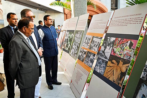 Ajit Doval at Vivekananda International Foundation's exhibition