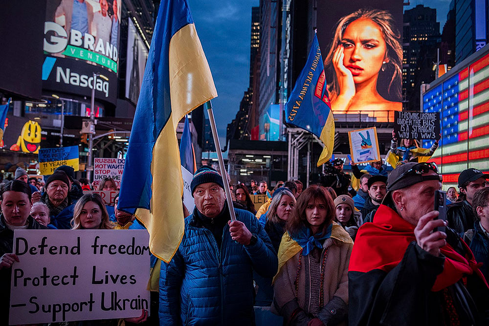 Russia Ukraine War third anniversary_New York