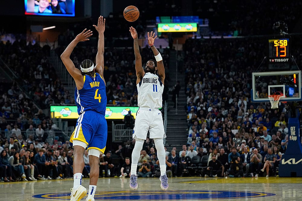 NBA Basketball 2024-25 Dallas Mavericks vs Golden State Warriors: Kyrie Irving