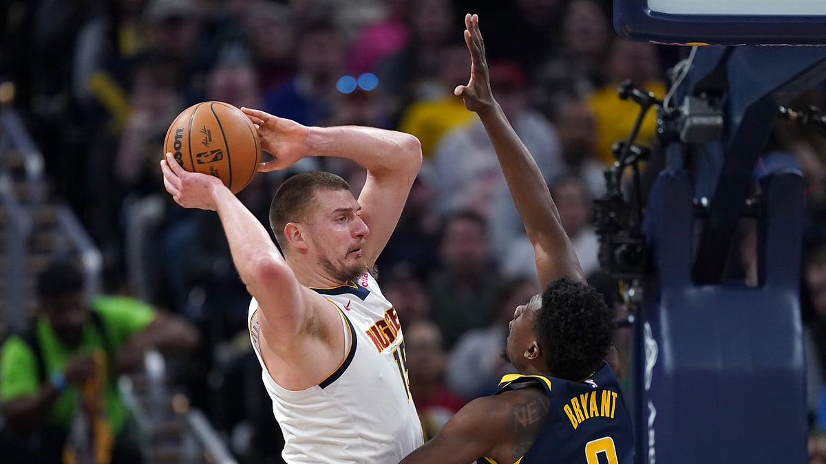 Nikola Jokic during the Denver Nuggets' win over the Indiana Pacers.