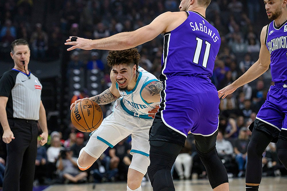 NBA Basketball Charlotte Hornets vs Sacramento Kings: LaMelo Ball 