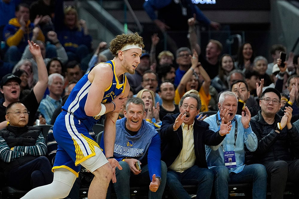 NBA Basketball 2024-25 Dallas Mavericks vs Golden State Warriors: Brandin Podziemski 