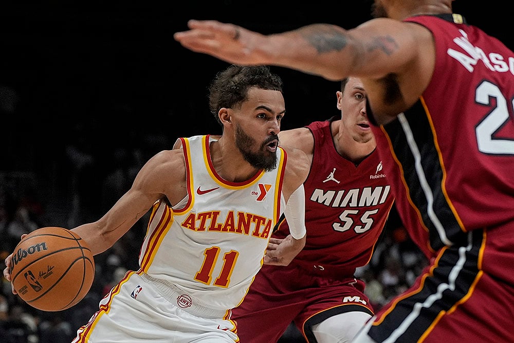 NBA Basketball Atlanta Hawks vs Miami Heat: Trae Young 