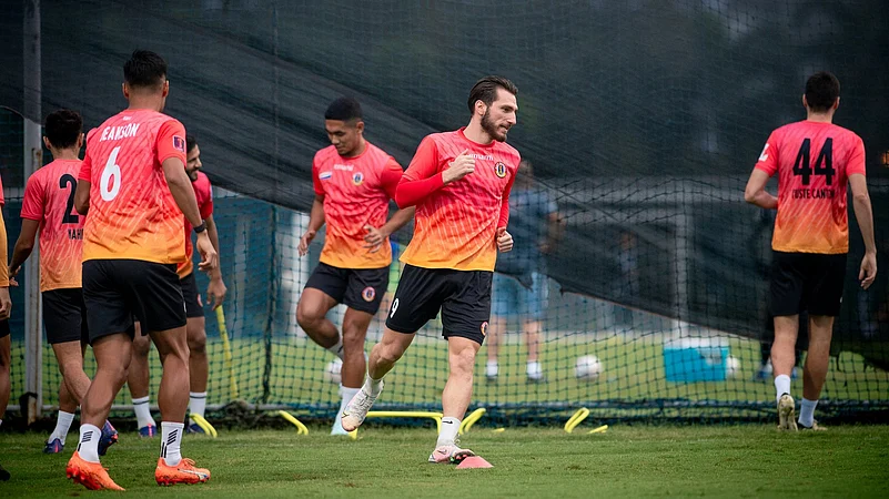 File photo of East Bengal players training.