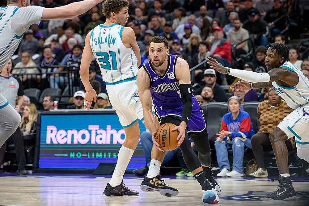 NBA Basketball Charlotte Hornets vs Sacramento Kings: Zach LaVine