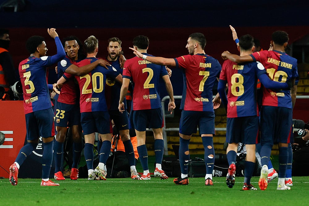 Spanish Copa del Rey or Kings Cup soccer Atletico Madrid vs Barcelona