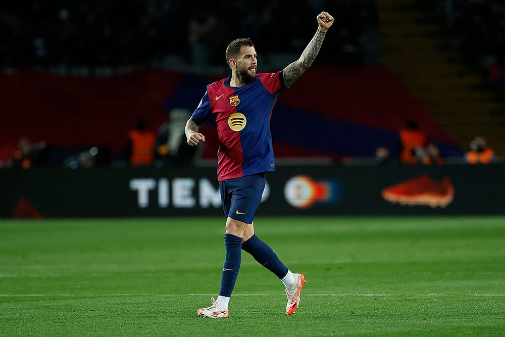 Spanish Copa del Rey or Kings Cup soccer Atletico Madrid vs Barcelona: Inigo Martinez