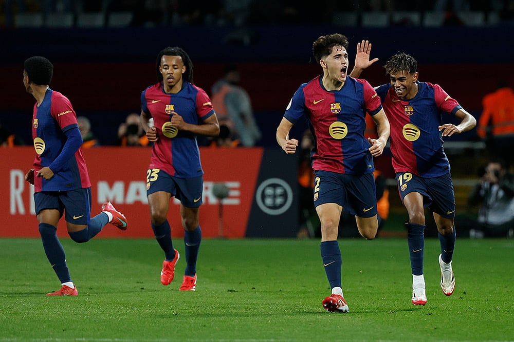 Spanish Copa del Rey or Kings Cup soccer Atletico Madrid vs Barcelona: Pau Cubarsi