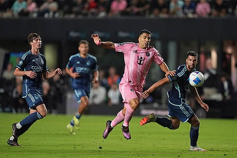 CONCACAF Champions Cup: Inter Miami forward Luis Suarez attempts to score