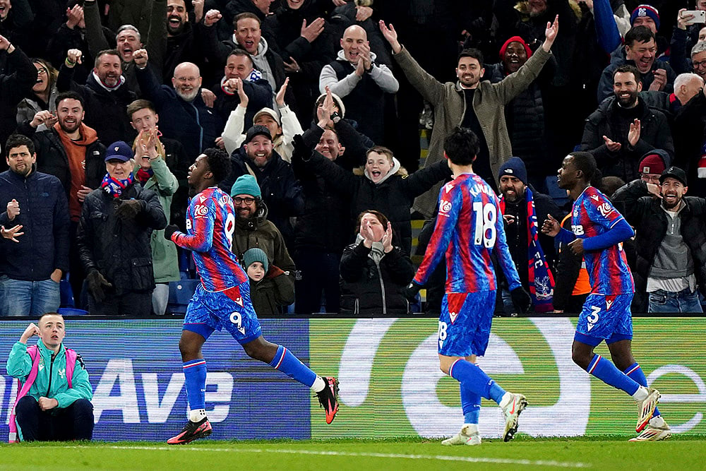 English Premier League soccer 2024-25 Crystal Palace vs Aston Villa: Eddie Nketiah