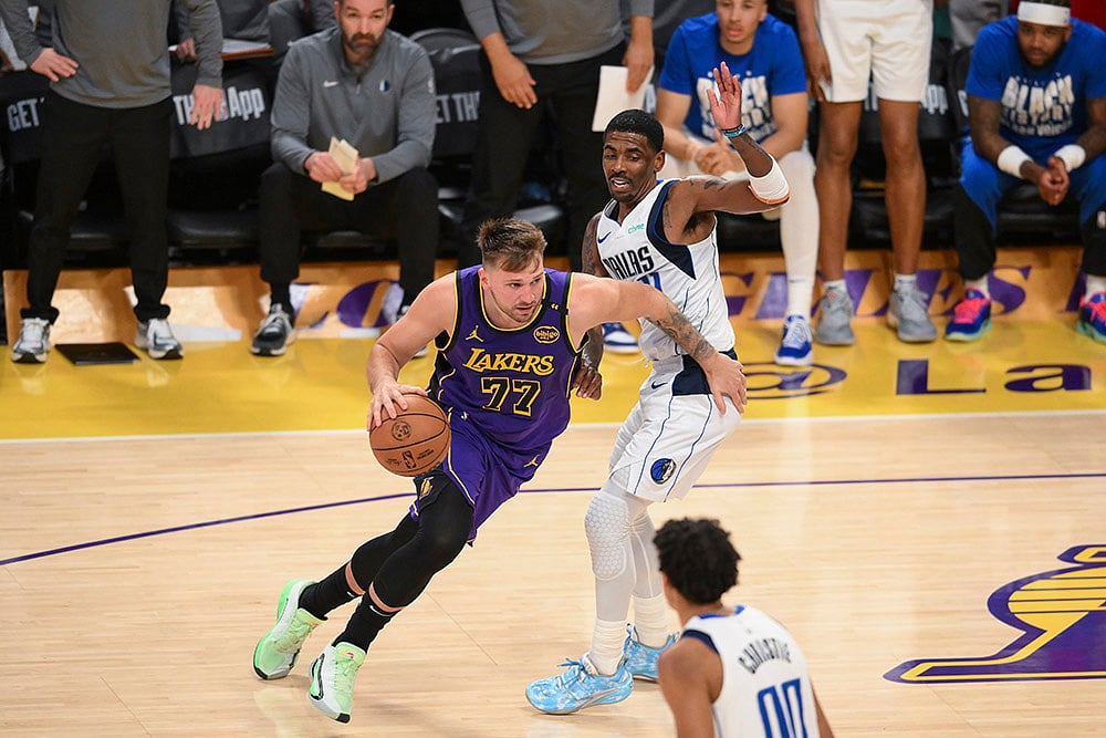 NBA Basketball 2024-25 Dallas Mavericks vs Los Angeles Lakers: Kyrie Irving