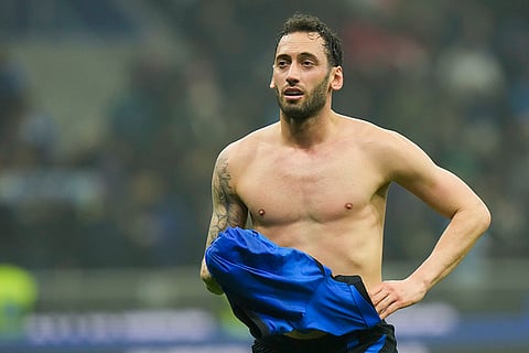 Coppa Italia, Inter vs Lazio: Inter Milan's Hakan Calhanoglu celebrates their victory