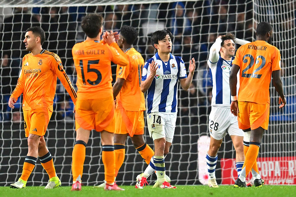 Copa del Rey _ Spanish Kings Cup soccer Real Sociedad vs Real Madrid: Takefusa Kubo