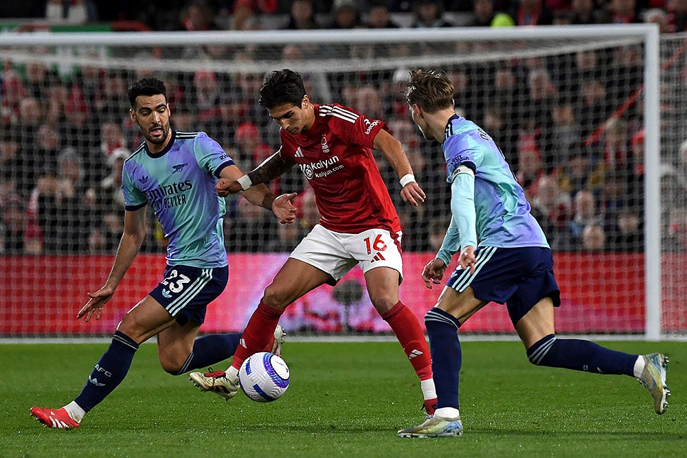 English Premier League Soccer 2024-25 Nottingham Forest vs Arsenal: Mikel Merino 