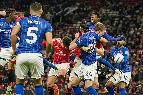 EPL 2024-25: Manchester United's Harry Maguire scores his side's third goal 