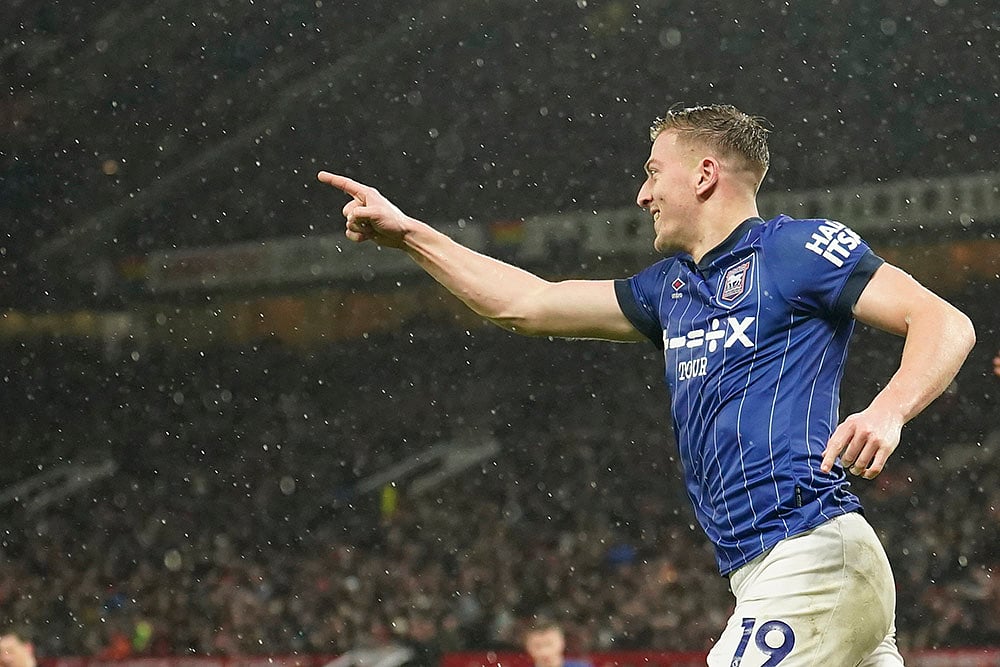 English Premier League Soccer 2024-25 Manchester United Vs Ipswich Town: Jaden Philogene