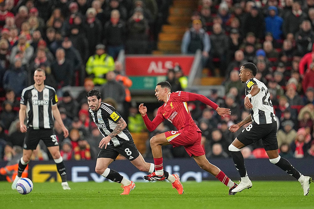 English Premier League Soccer 2024-25 Liverpool Vs Newcastle utd match: Trent Alexander-Arnold