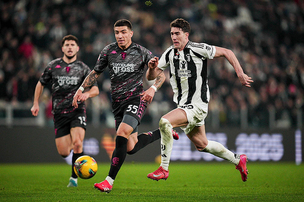 Italian Cup soccer 2024-25 Quarter-final Juventus vs Empoli: Luca Marianucci 