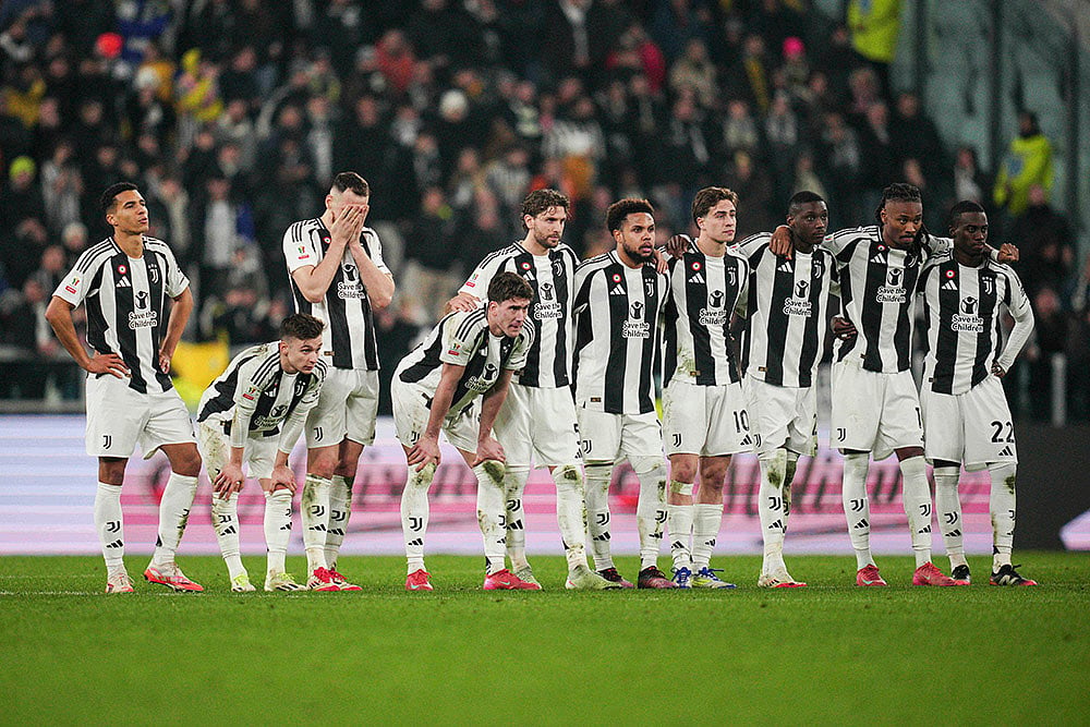 Italian Cup soccer 2024-25 Quarter-final Juventus vs Empoli: Juventus players 