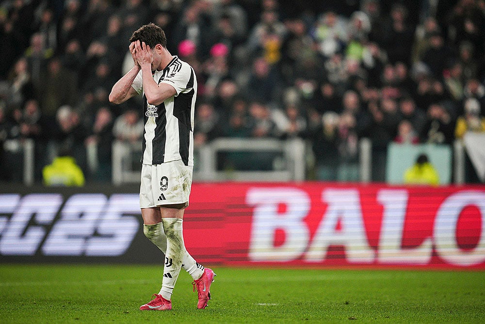 Italian Cup soccer 2024-25 Quarter-final Juventus vs Empoli: Dusan Vlahovic