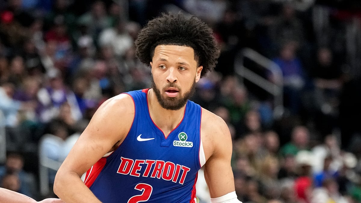 Cade Cunningham in action for the Pistons - null