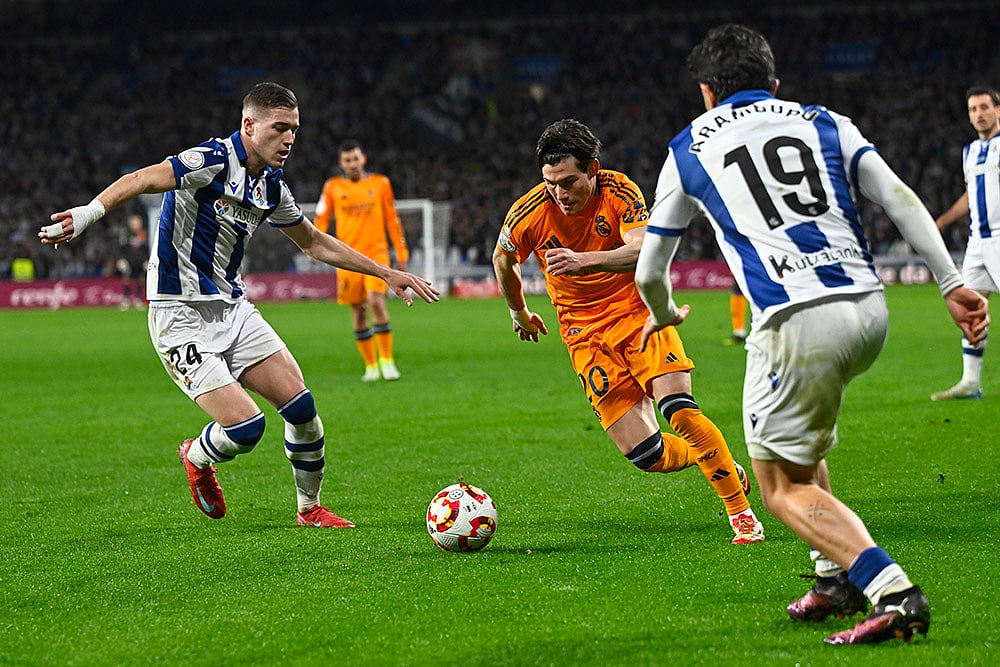 Copa del Rey _ Spanish Kings Cup soccer Real Sociedad vs Real Madrid: Fran Garcia 