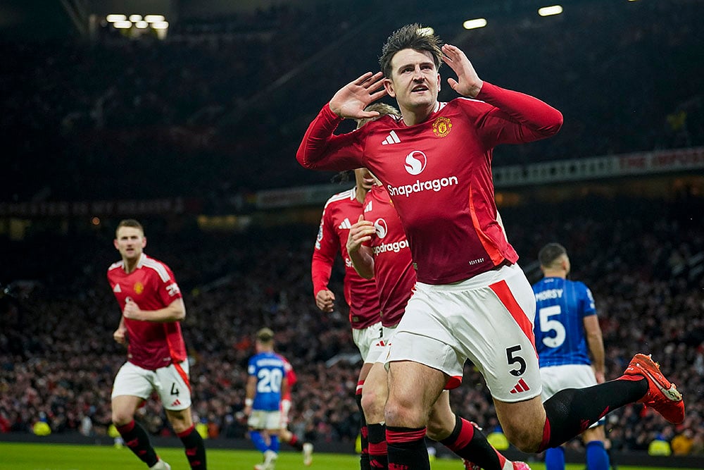 English Premier League Soccer 2024-25 Manchester United Vs Ipswich Town: Harry Maguire