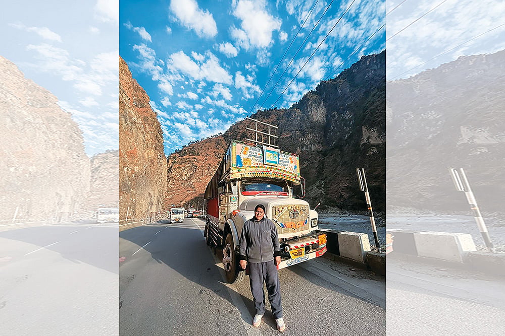| Photo: Ashwani Sharma : Shifting Gears: Neelkamal Thakur has been driving trucks on the treacherous roads of Himachal Pradesh for the past many years  
