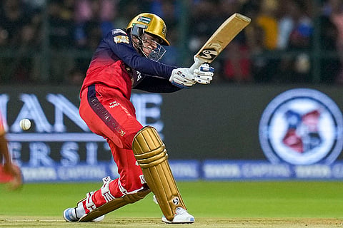 WPL 2025, RCB vs GG: Royal Challengers Bengaluru’s captain Smriti Mandhana plays a shot