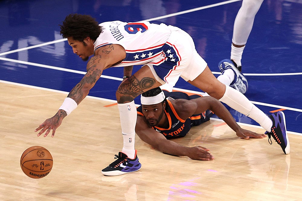 NBA basketball game New York Knicks vs Philadelphia 76ers: Kelly Oubre 