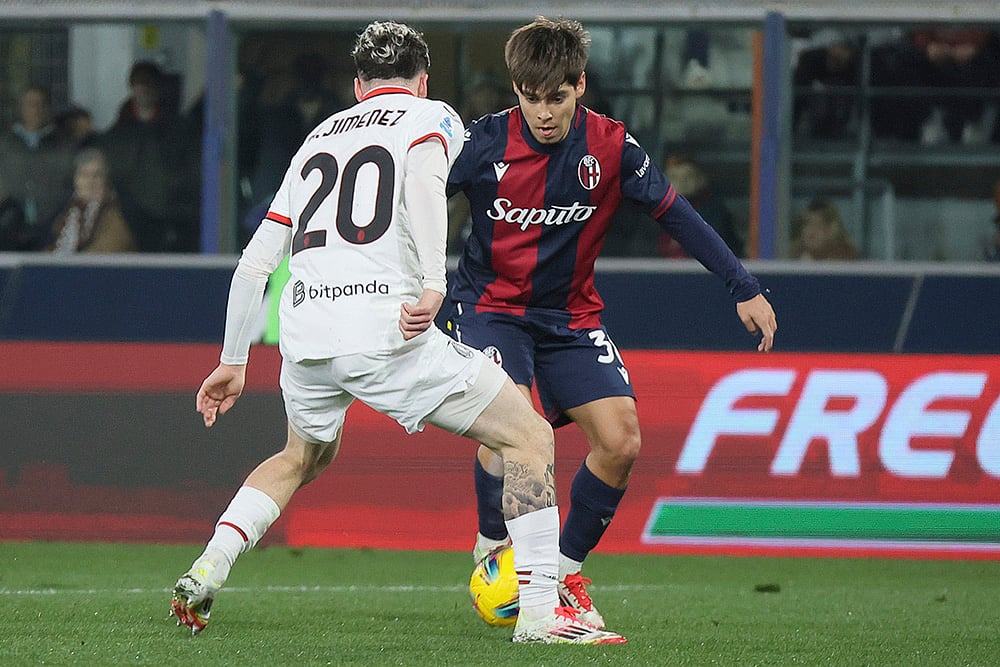 Italy soccer Serie A 2024-25 Bologna FC vs AC Milan: Benjamin Dominguez