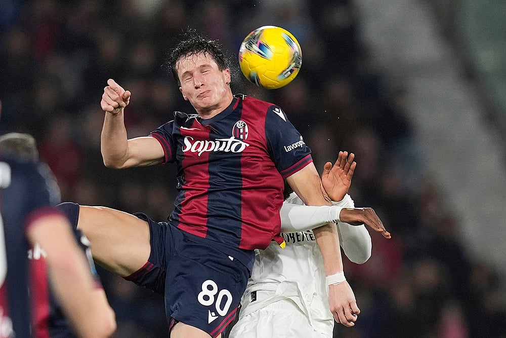 Italy soccer Serie A 2024-25 Bologna FC vs AC Milan: Youssouf Fofana 
