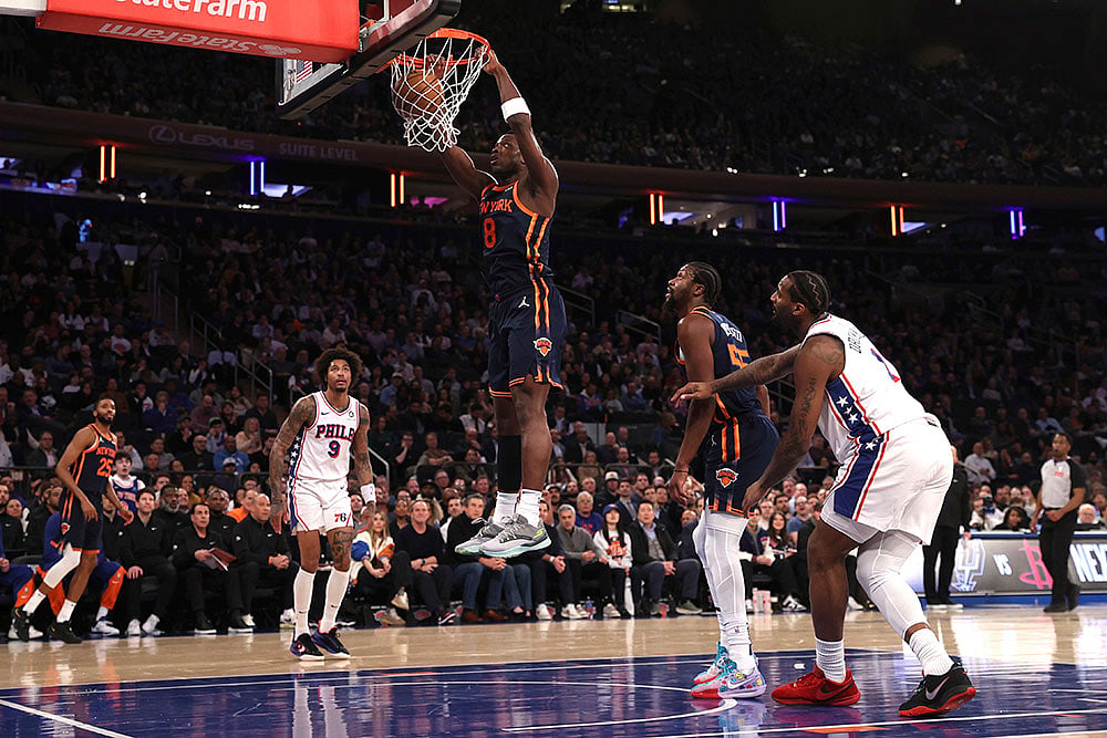 NBA basketball game New York Knicks vs Philadelphia 76ers: OG Anunoby