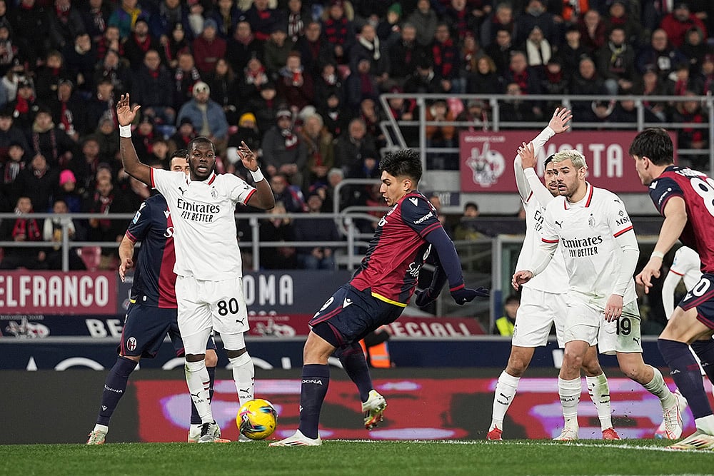 Italy soccer Serie A 2024-25 Bologna FC vs AC Milan: Santiago Castro