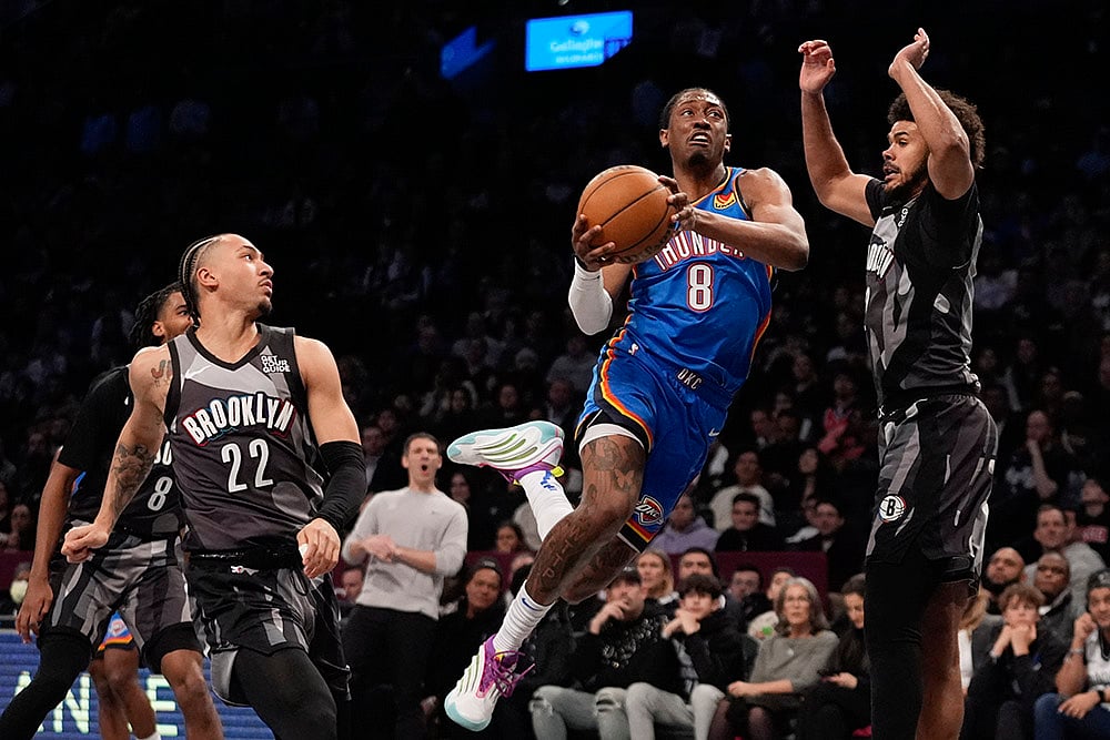 NBA basketball game Oklahoma City Thunder vs Brooklyn Nets: Jalen Williams 