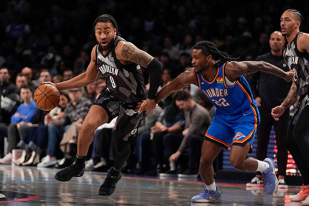 NBA basketball game Oklahoma City Thunder vs Brooklyn Nets: Trendon Watford
