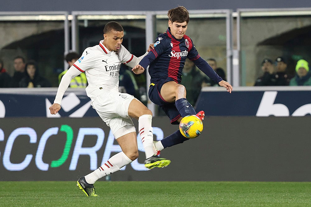 Italy soccer Serie A 2024-25 Bologna FC vs AC Milan: Benjamin Dominguez
