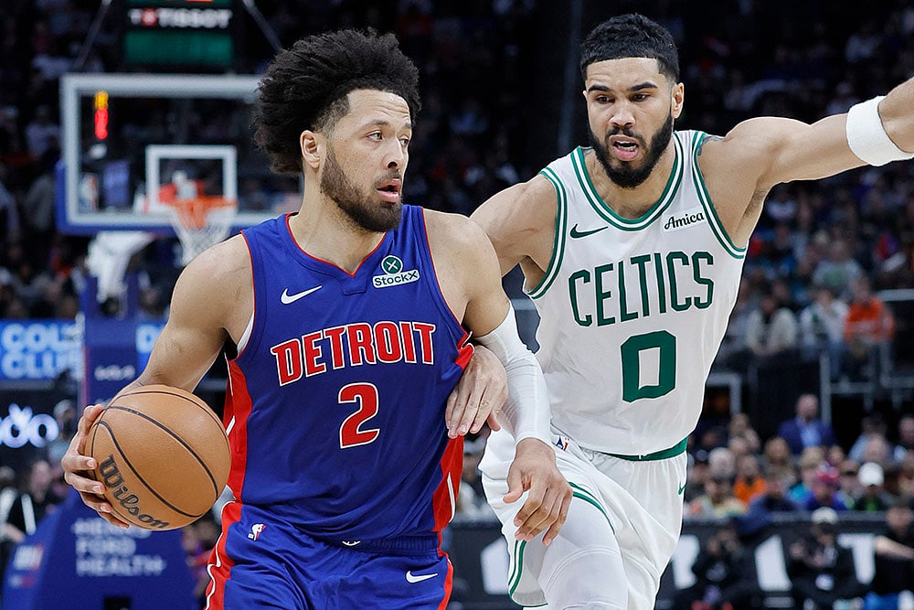 NBA 2024-25: Pistons guard Cade Cunningham (2) drives to the basket  - | Photo: AP/Duane Burleson