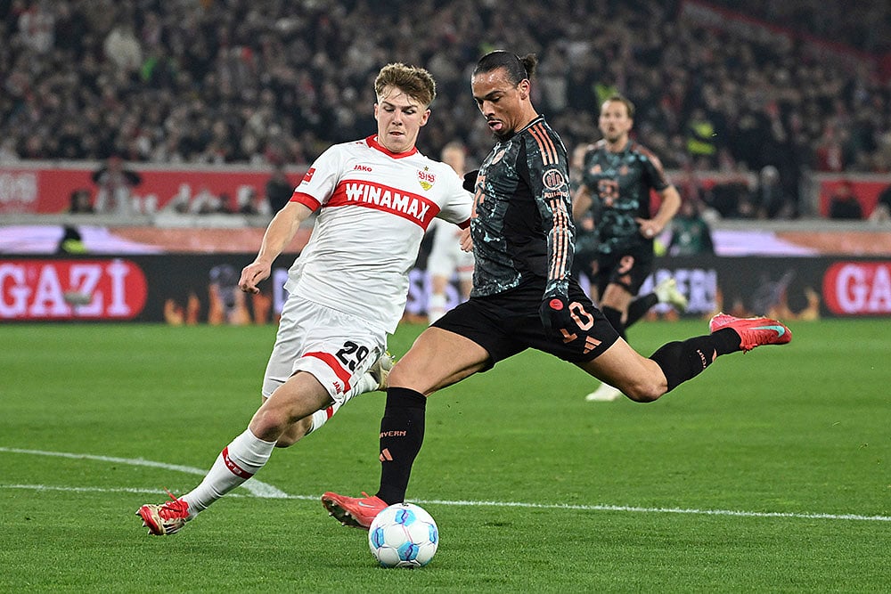 Germany Bundesliga soccer 2024-25 VfB Stuttgart vs Bayern Munich: Leroy Sane