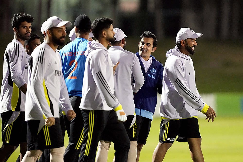ICC CT 2025 India Cricket team Training session: Gautam Gambhir 