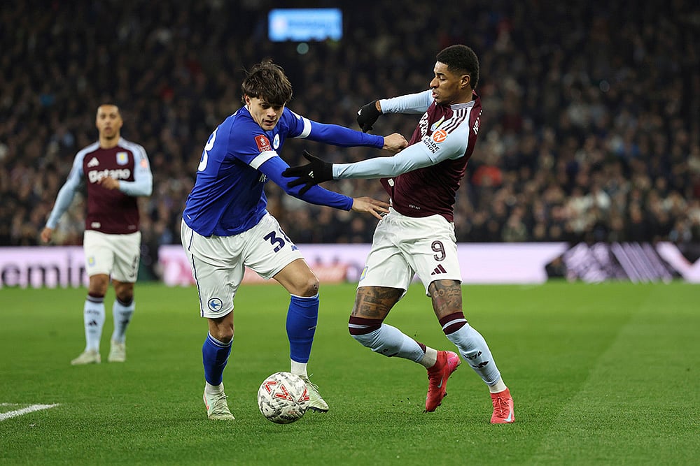 Britain soccer FA Cup fifth round Aston Villa vs Cardiff City: Marcus Rashford