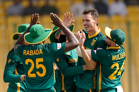 Champions Trophy 2025, RSA Vs ENG: South Africa's Marco Jansen celebrates Ben Duckett's wicket 
