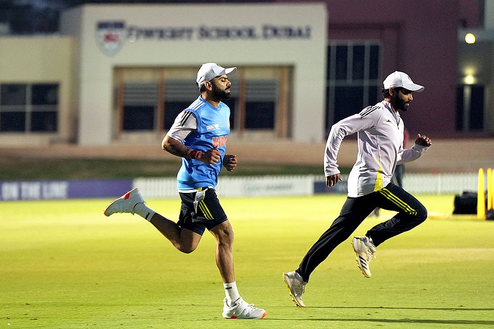 ICC CT 2025 India Cricket team Training session: Virat Kohli 