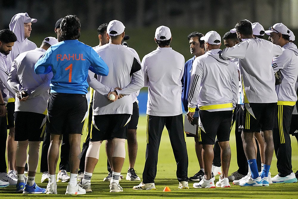 ICC CT 2025 India Cricket team Training session: Gautam Gambhir 