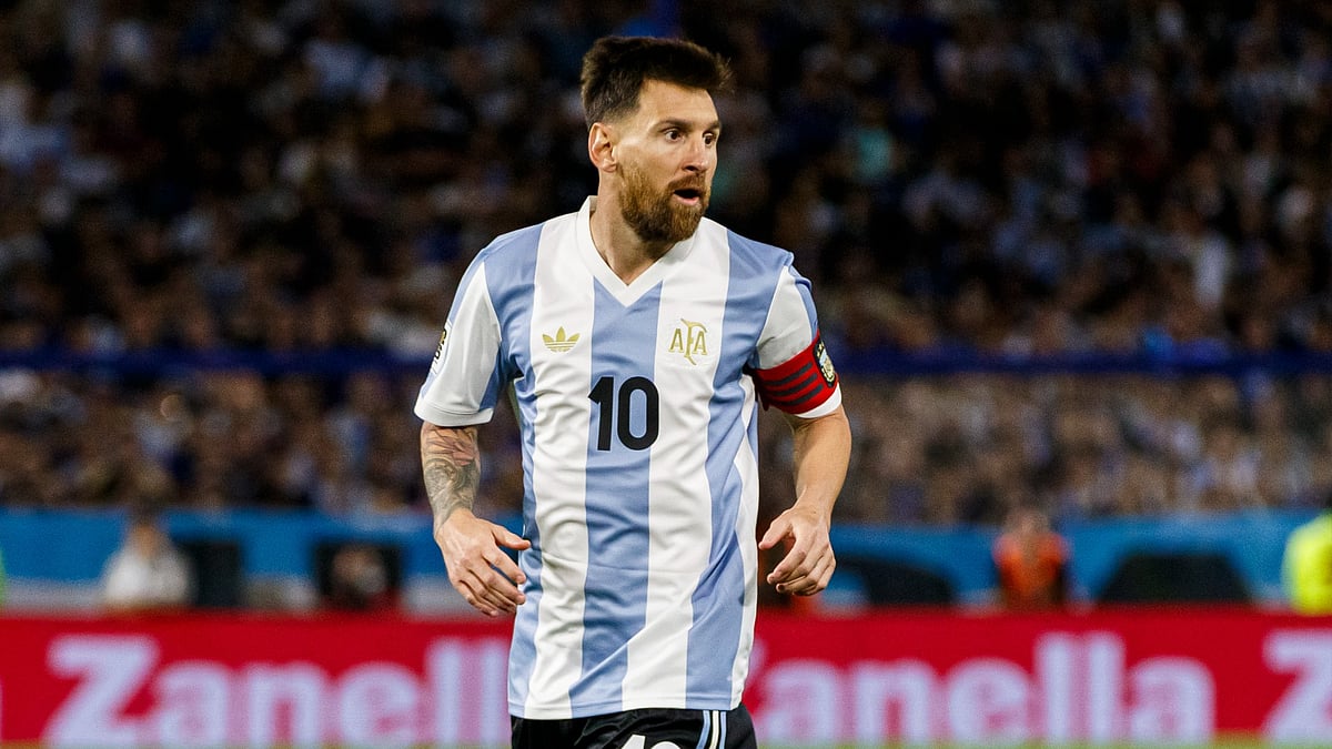 Lionel Messi in action for Argentina