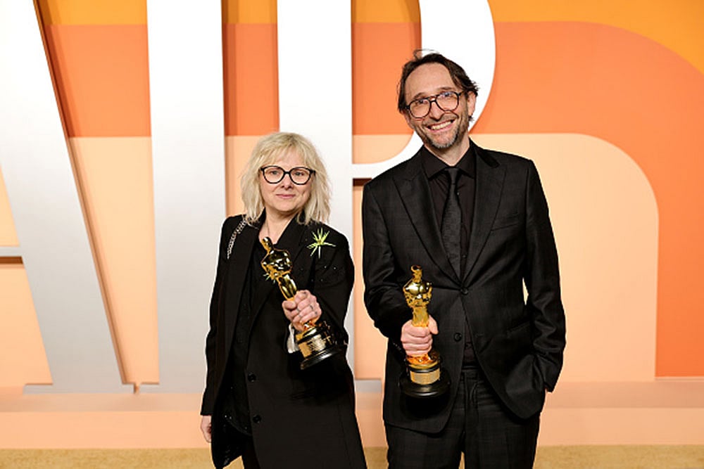 Stéphanie Guillon and Pierre-Olivier Persin