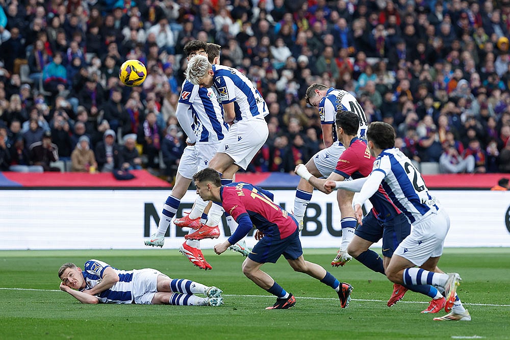 Spanish La Liga Soccer Match: Real Sociedad vs Barcelona